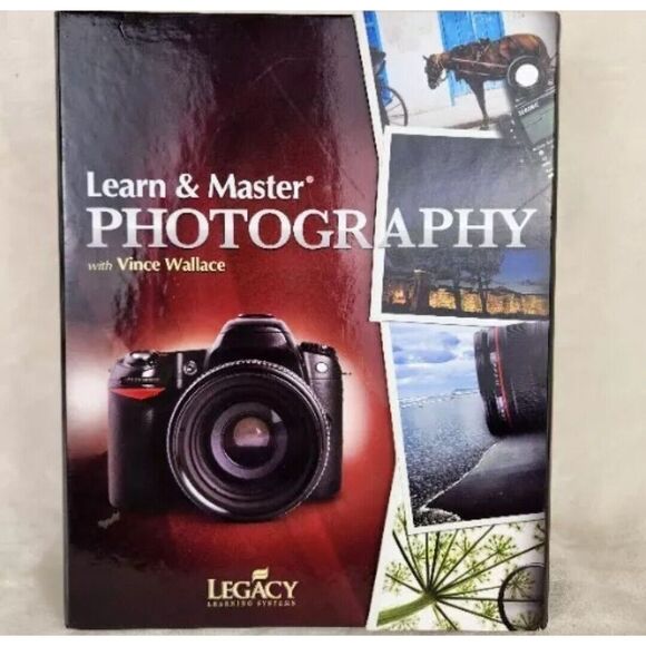 Learn & Master Photography by Legacy Learning w Vince Wallace 17 Disc Set & Book - Picture 1 of 9